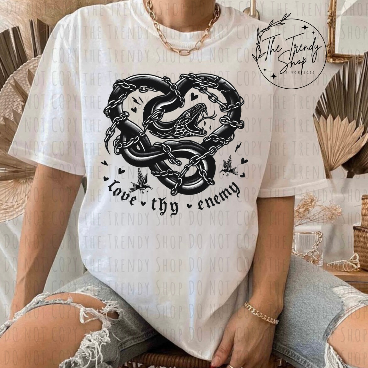 LOVE THY ENEMY TEE OR CREW