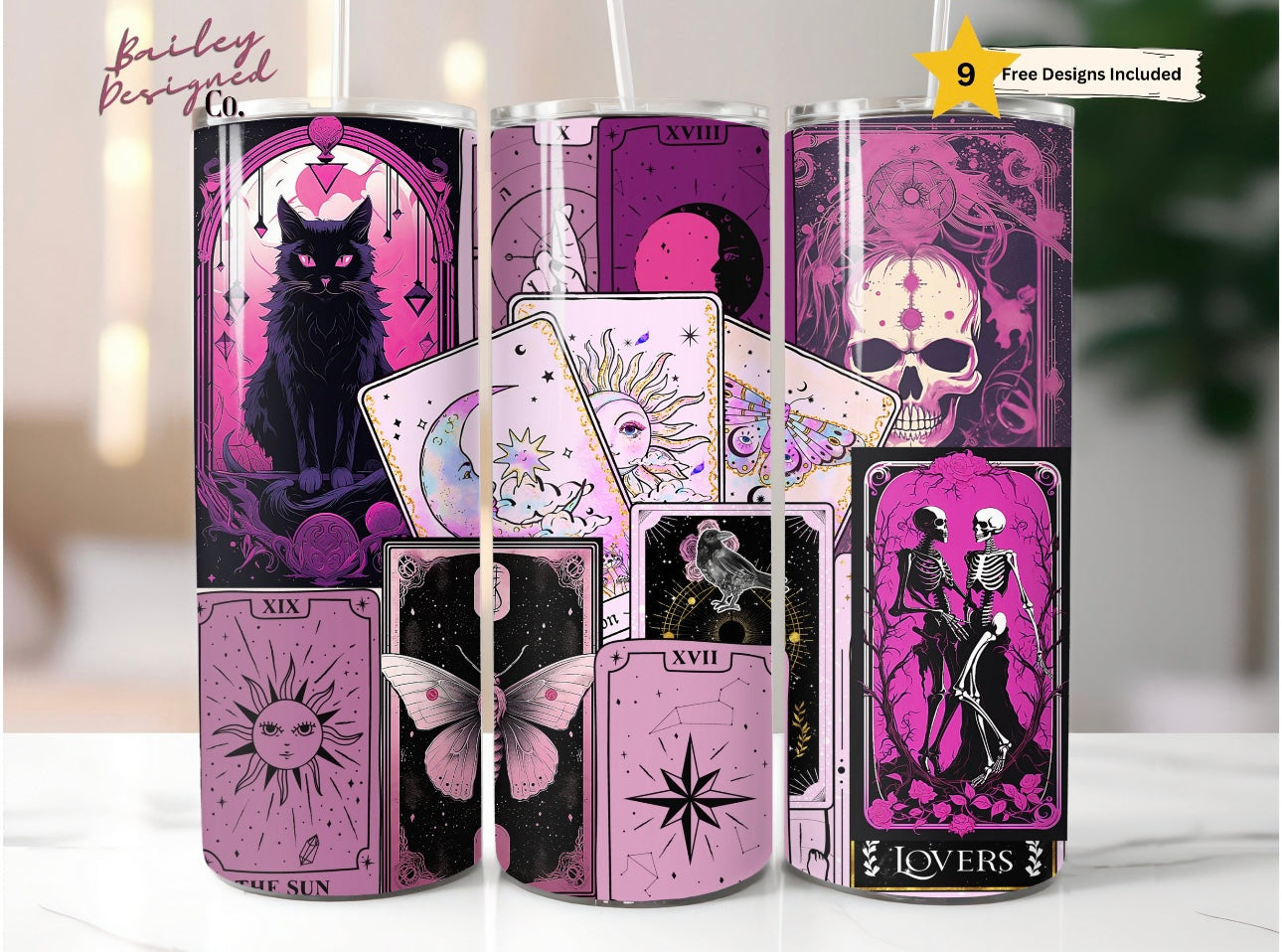 TAROT CARD TUMBLER CUP