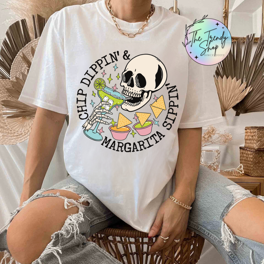 CHIP DIPPIN TEE OR CREW