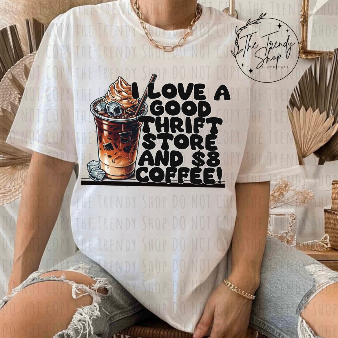 THRIFT & COFFEE TEE OR CREW