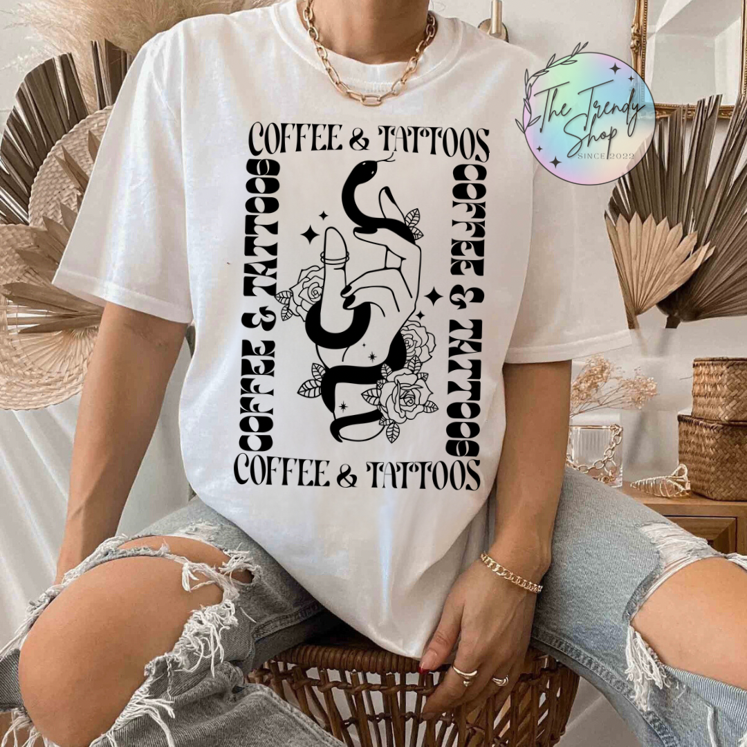 COFFEE & TATOOS 2 TEE OR CREW