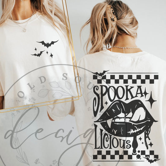 SPOOKA LICIOUS CREW OR TEE