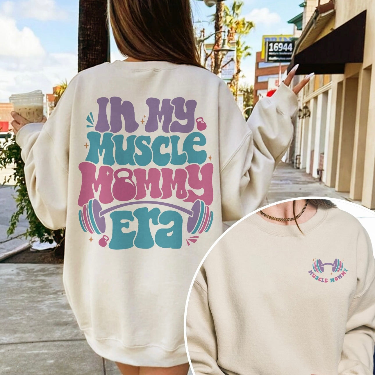 MUSCLE MOMMY ERA GYM TEE OR CREW