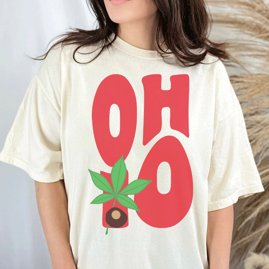 OHIO STATE PRINTED CREW OR TEE