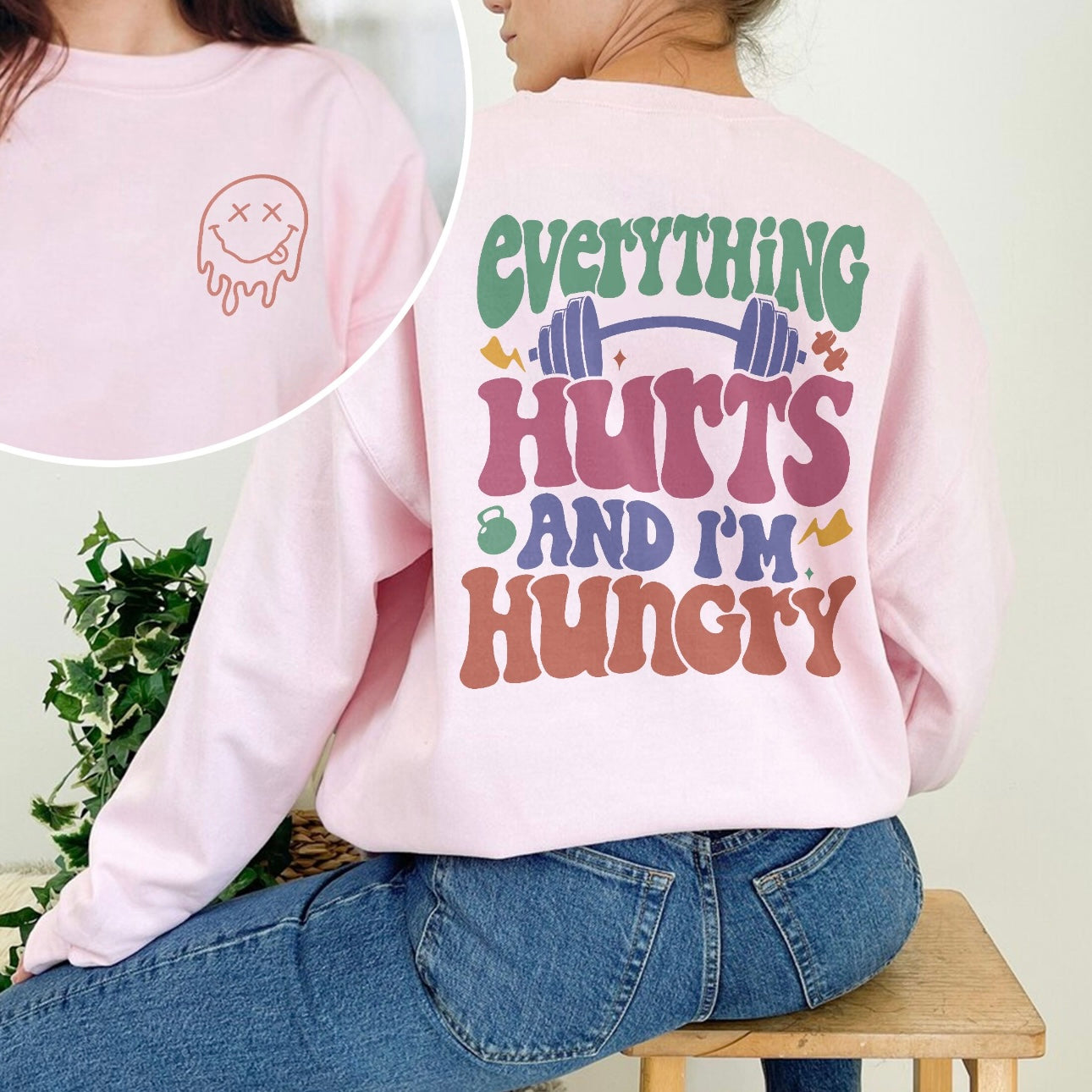 EVERYTHING HURTS GYM TEE OR CREW