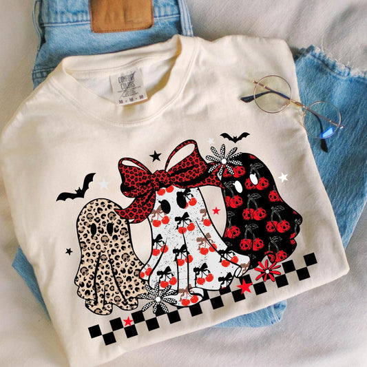 THREE GHOST TEE OR CREW