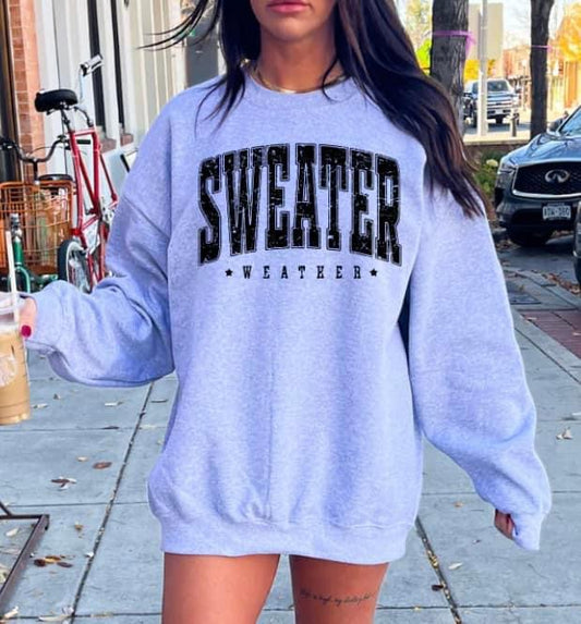 SWEATER WEATHER TEE OR CREW