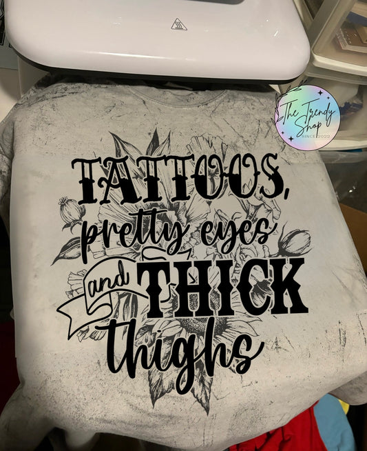 TATTOOS PRETTY EYES COMFORT COLOR TEE