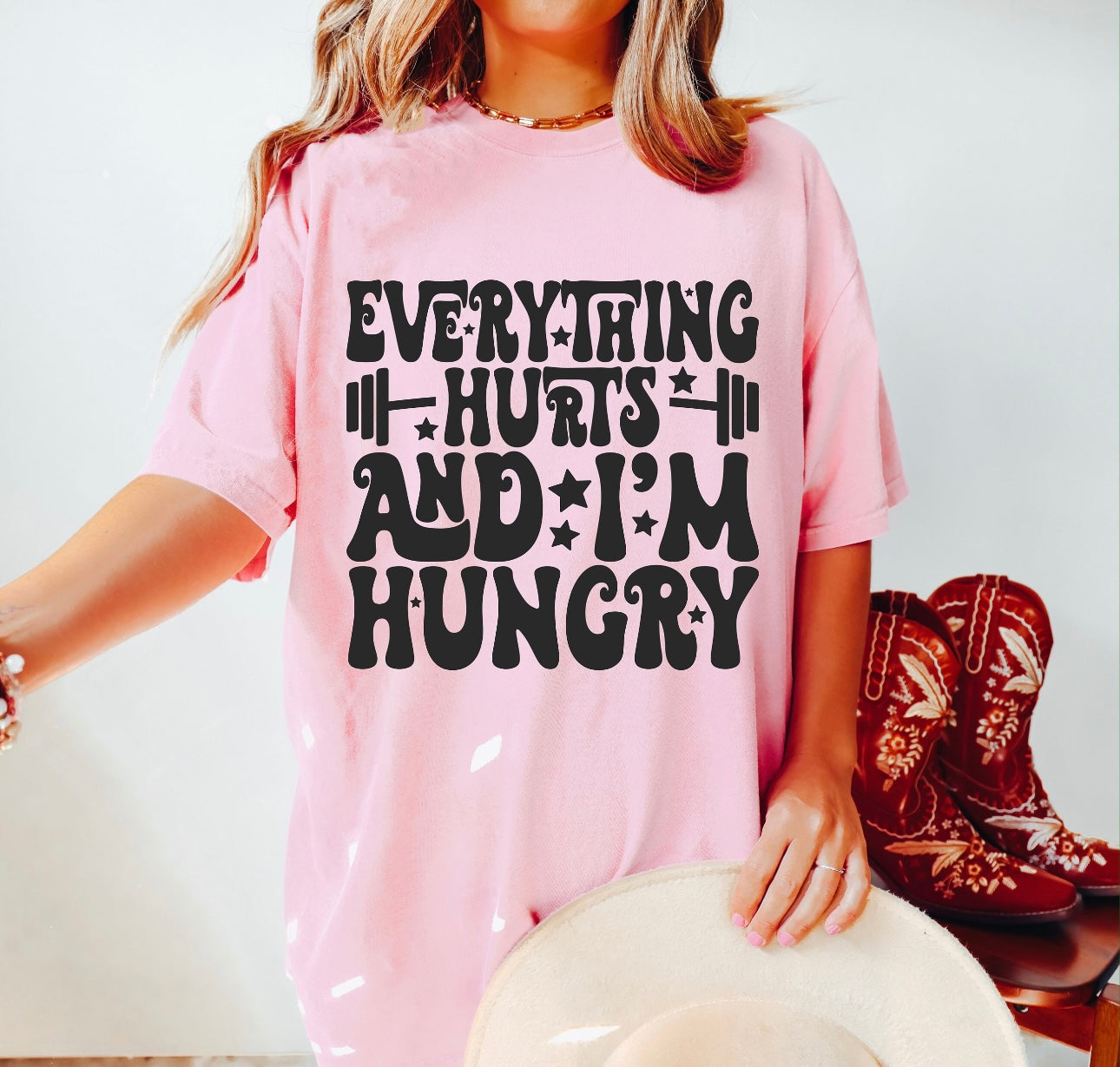 EVERYTHING HURTS GYM TEE OR CREW