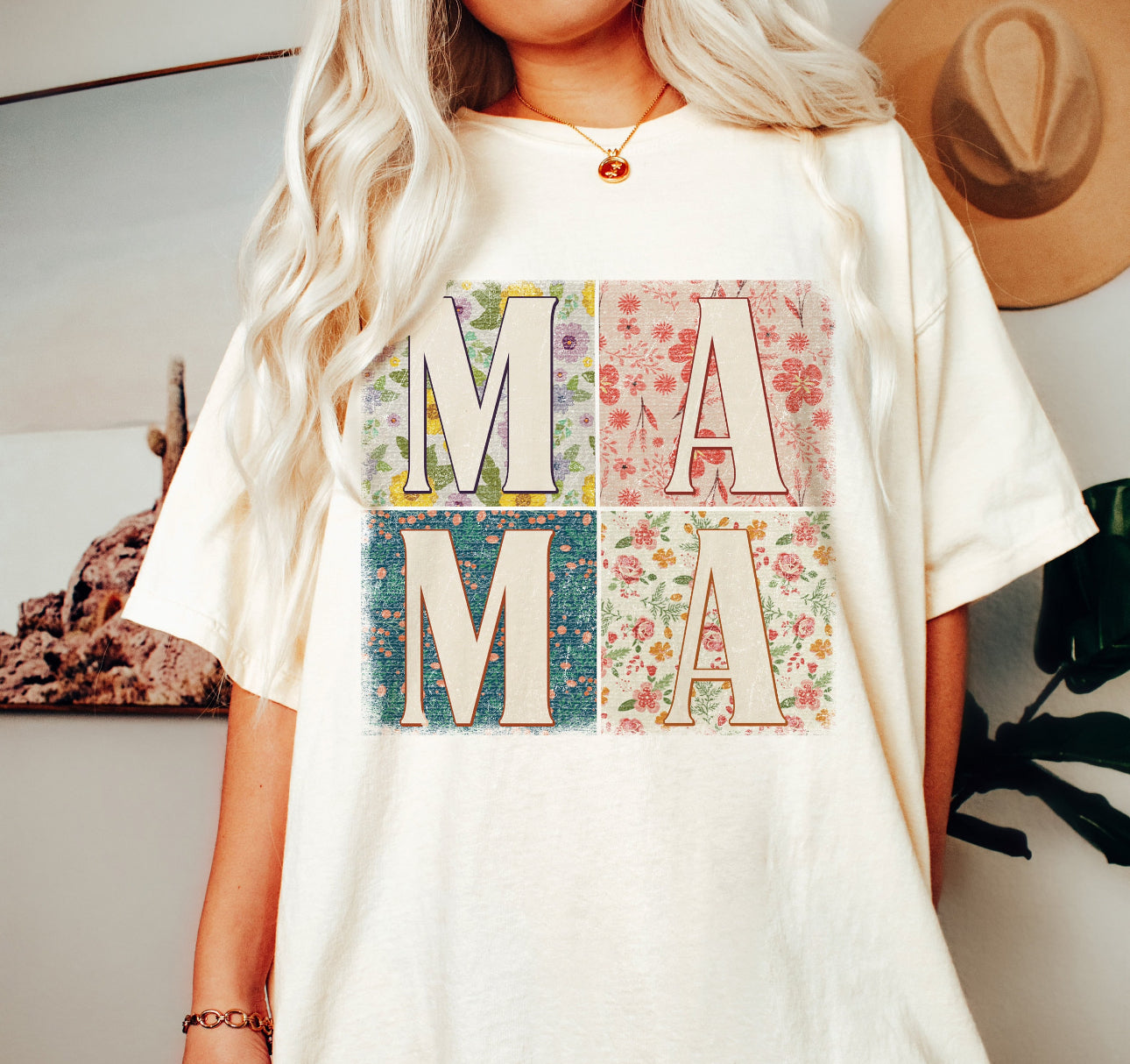 MAMA BLOCK TEE OR CREW