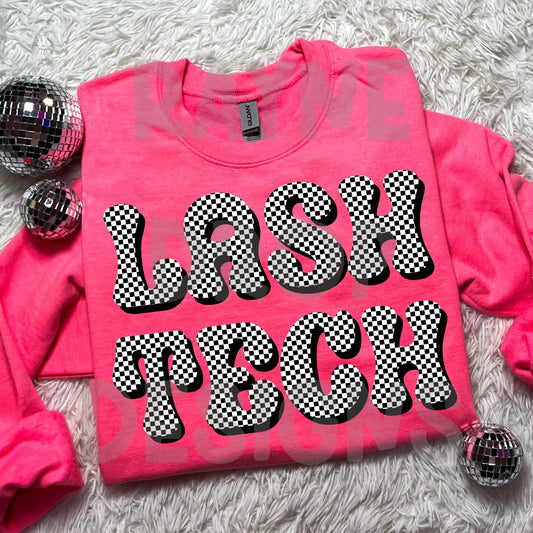 RETRO CHECKER LASH TECH TEE