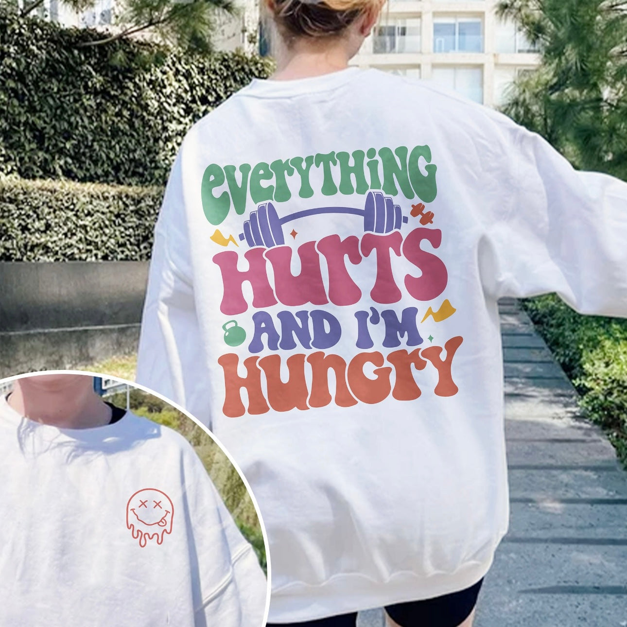 EVERYTHING HURTS GYM TEE OR CREW