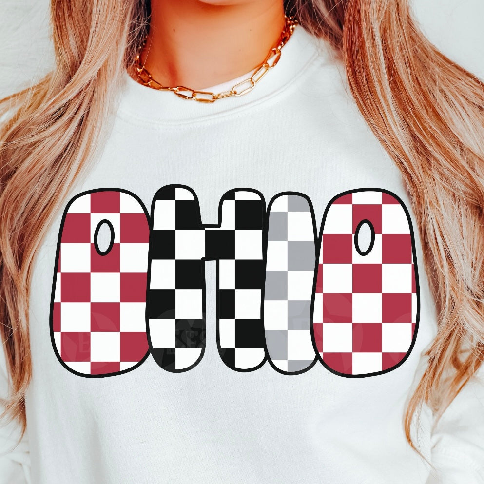 OHIO STATE PRINTED CREW OR TEE