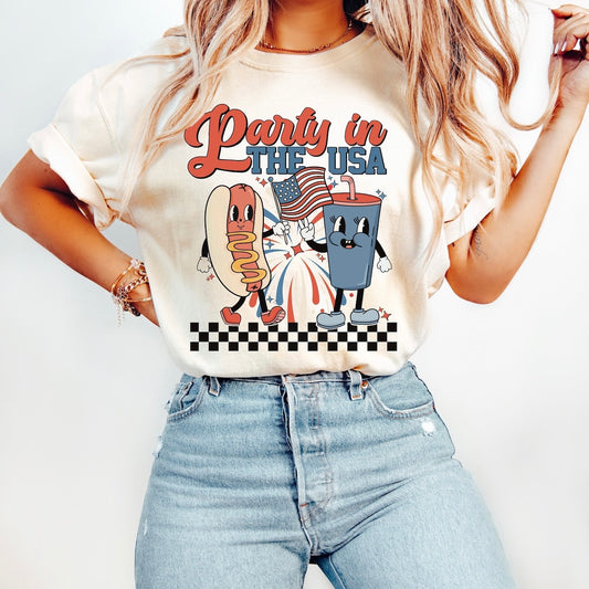 PARTY IN THE USA TEE OR CREW