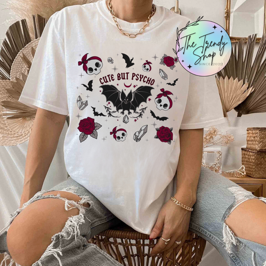 CUTE BUT PSYCHO TEE OR CREW