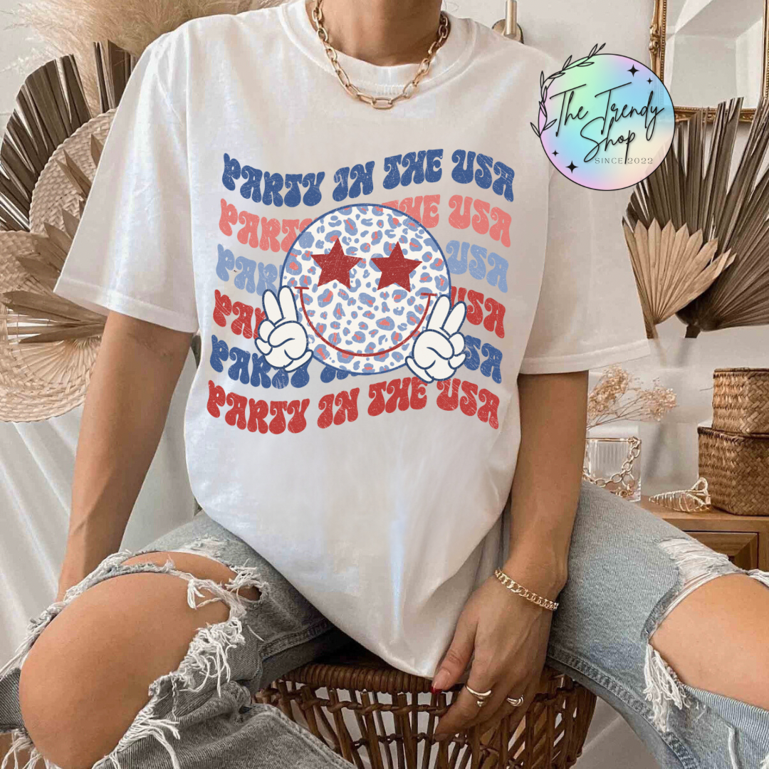 PARTY IN THE USA TEE OR CREW