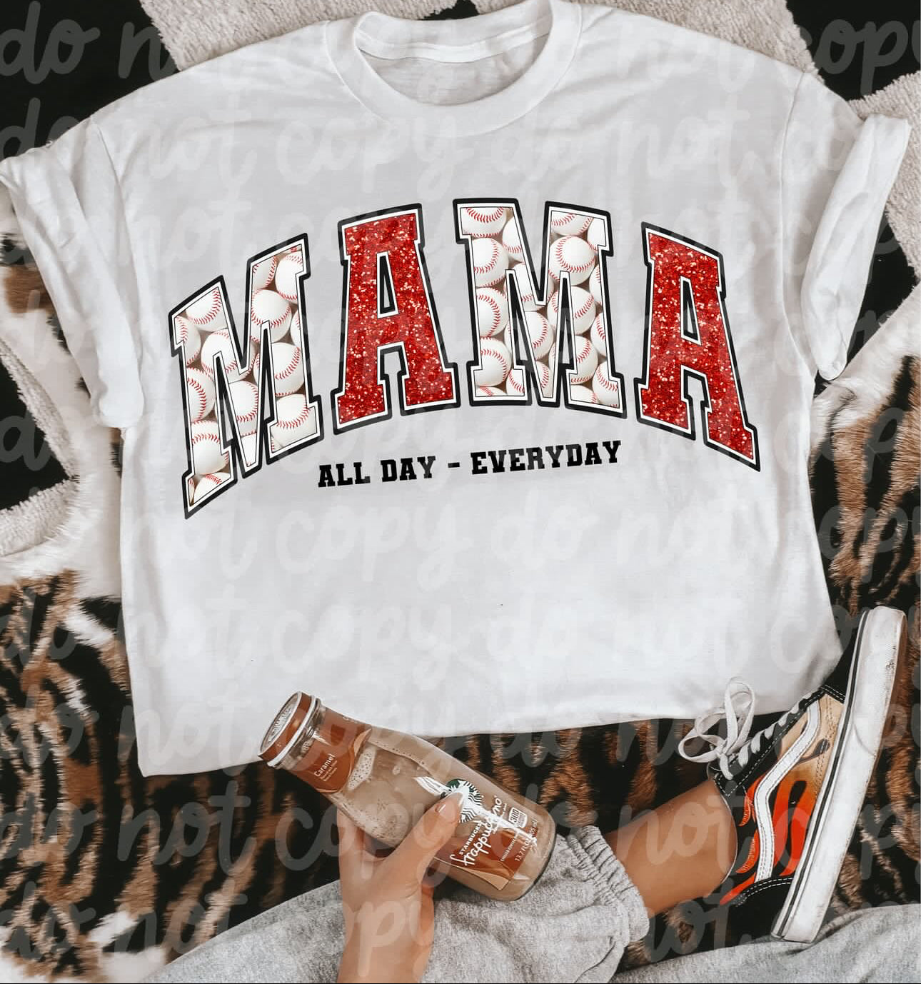 BASEBALL MAMA PRINTED TEE