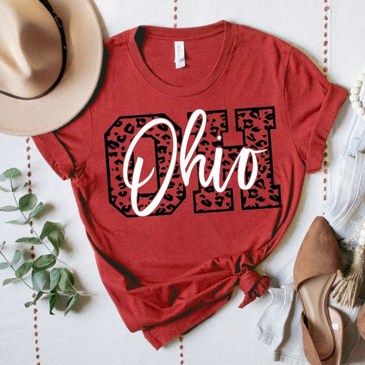 OHIO STATE PRINTED CREW OR TEE