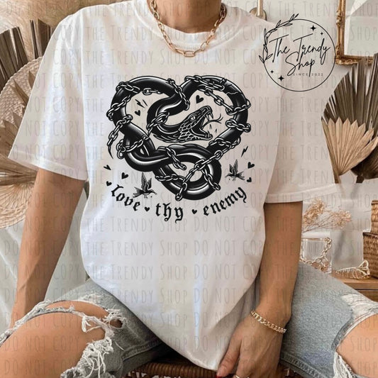 LOVE THY ENEMY TEE OR CREW