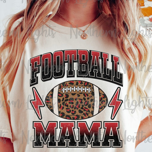 FOOTBALL MAMA CREW OR TEE