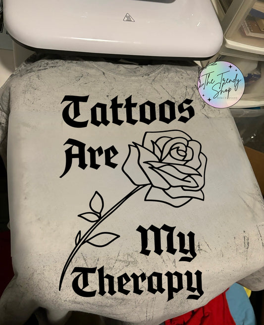 TATTOOS ARE MY THERAPY COMFORT COLOR TEE