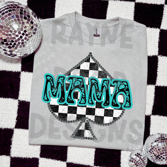 MAMA TURQUOISE SPADE TEE OR TANK