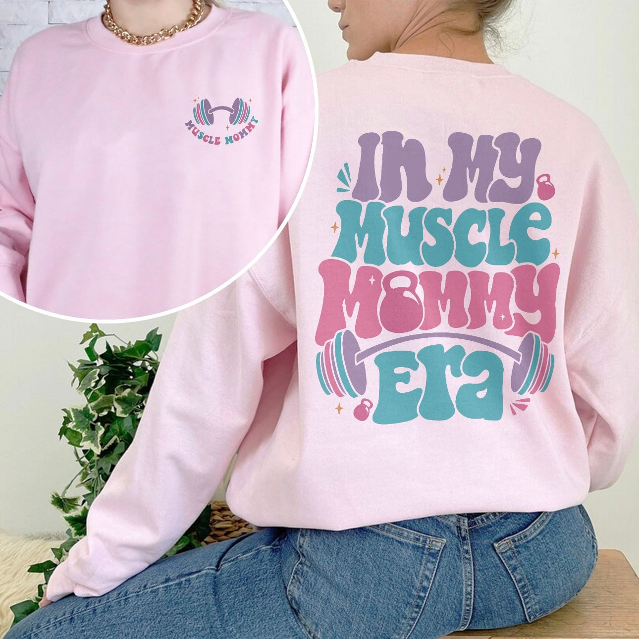 MUSCLE MOMMY ERA GYM TEE OR CREW