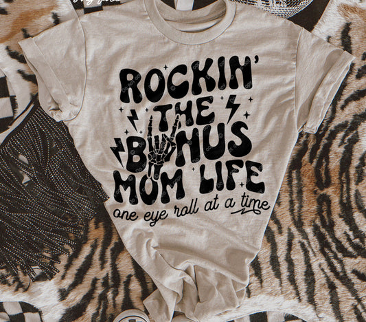 BONUS MOM LIFE TEE OR CREW