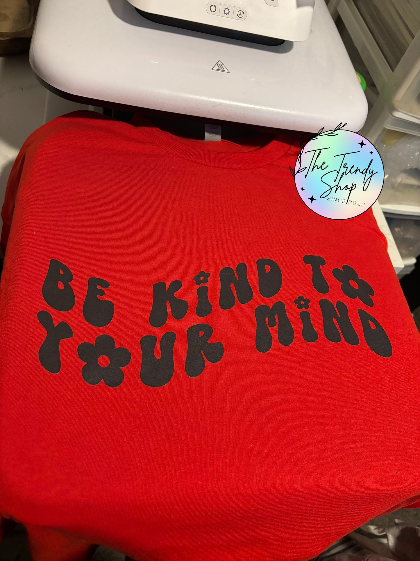 PRINTED BE KIND TO YOUR MIND TEE OR CREW