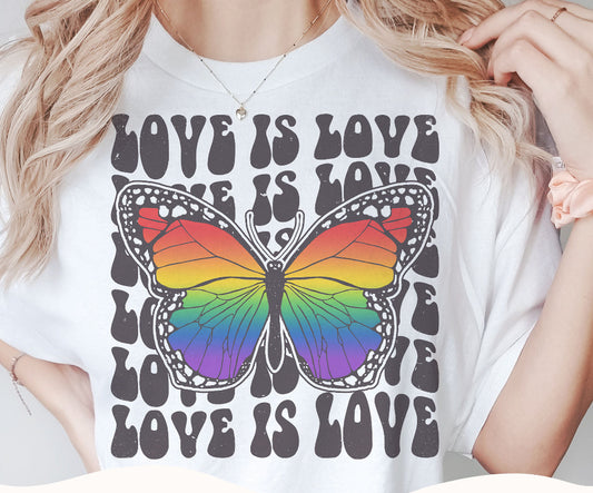 LOVE IS LOVE TEE OR CREW