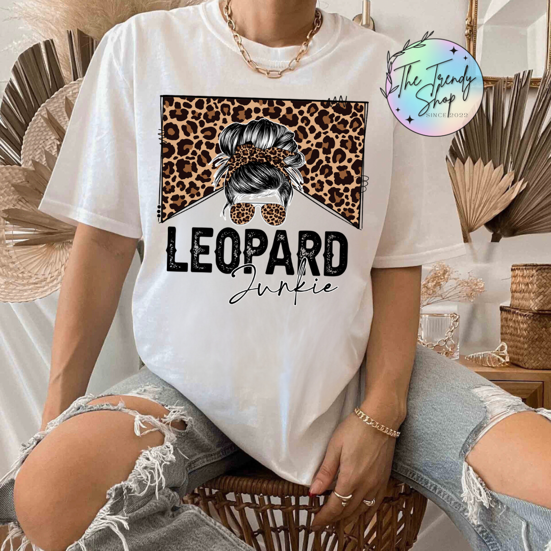 LEOPRD JUNKIE TEE OR CREW