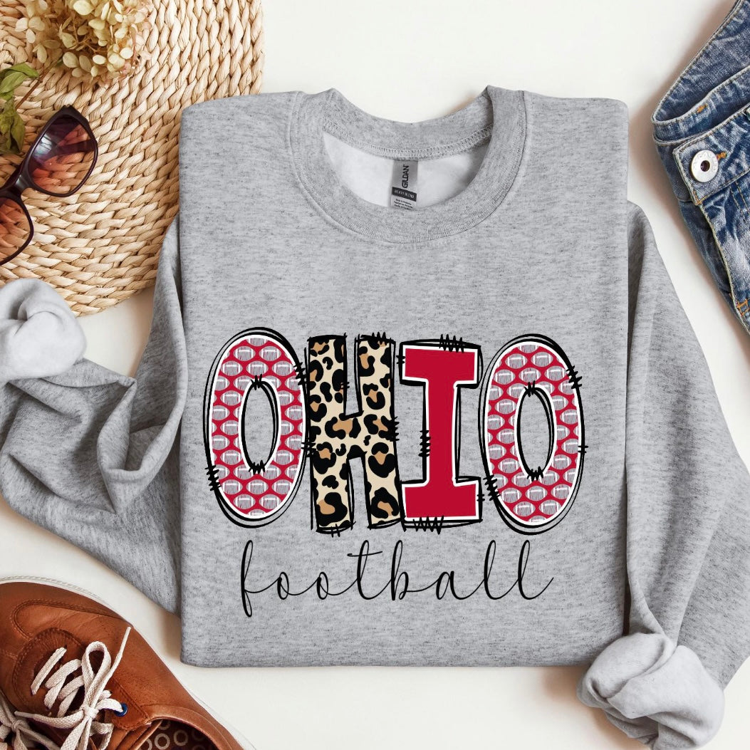 OHIO STATE PRINTED CREW OR TEE