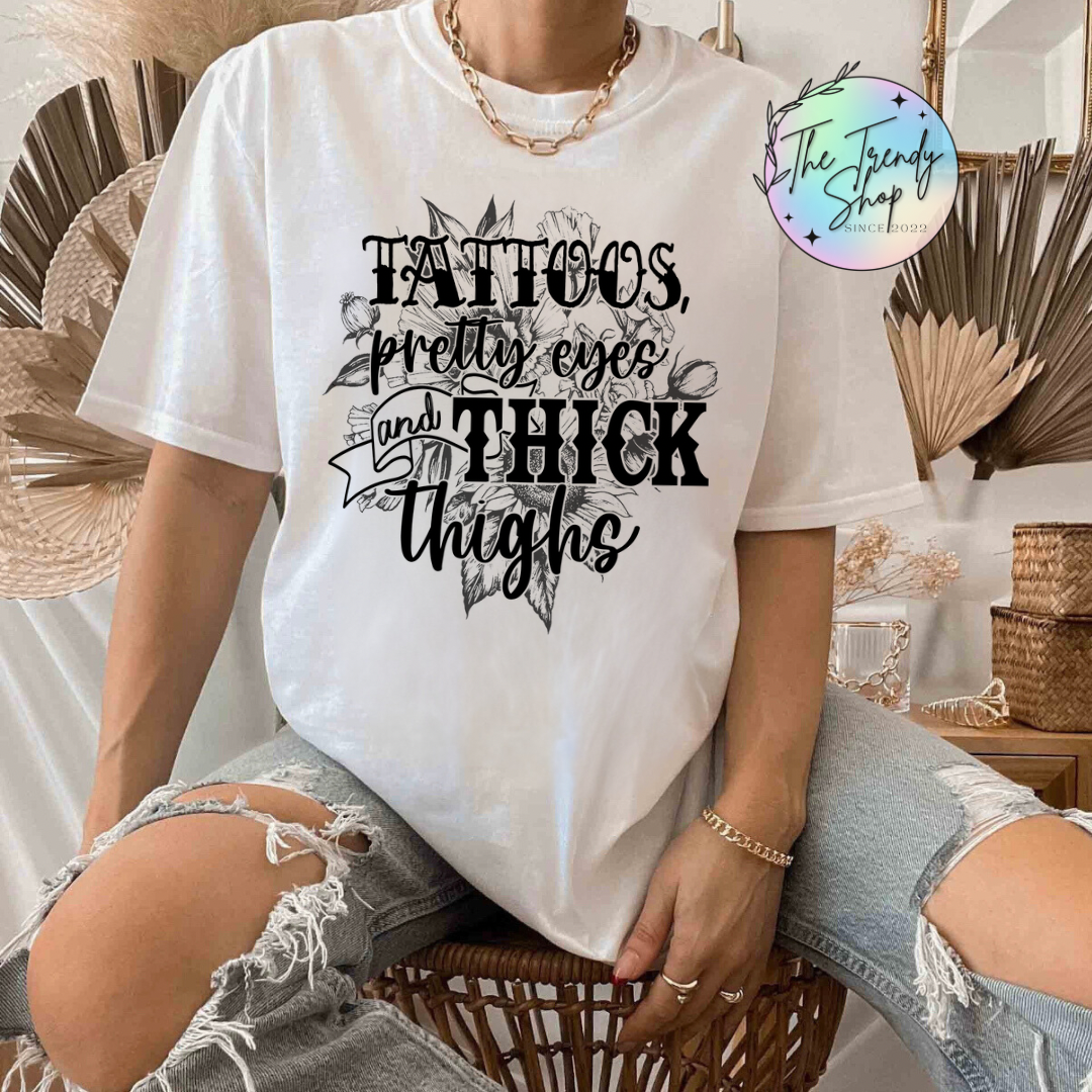 THICK THIGHS TEE OR CREW