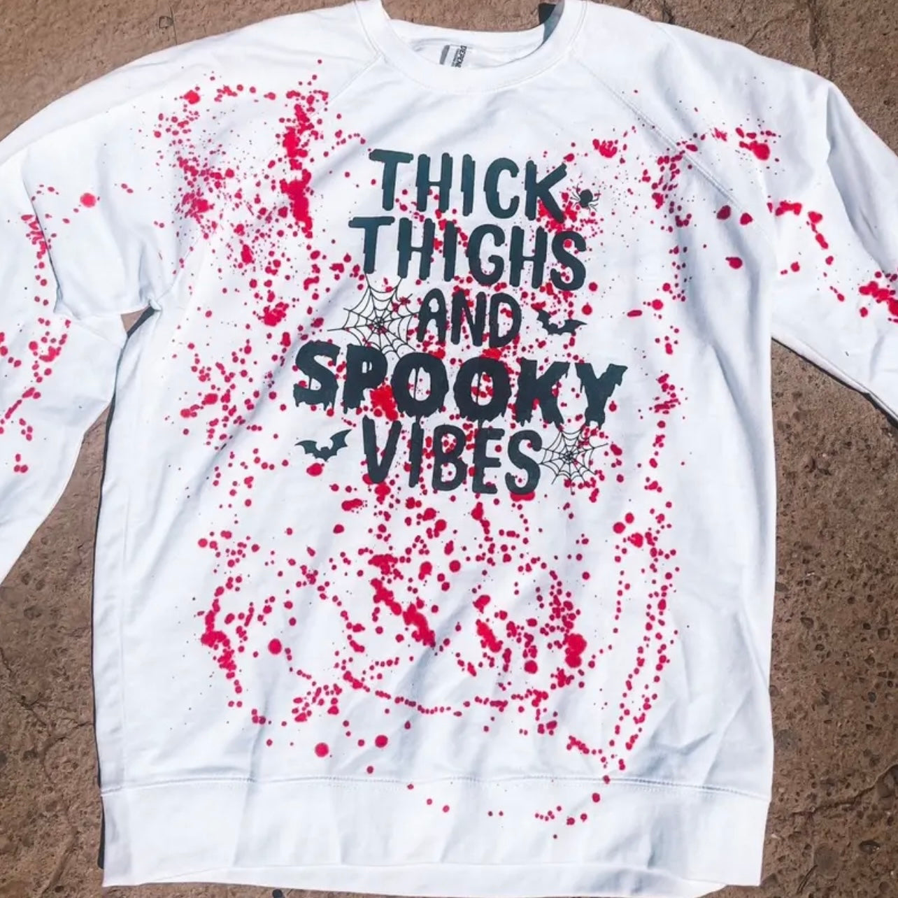 THICK THIGHS SPOOKY VIBES TEE (DTF PRINTED LOGO THIS YEAR!!)