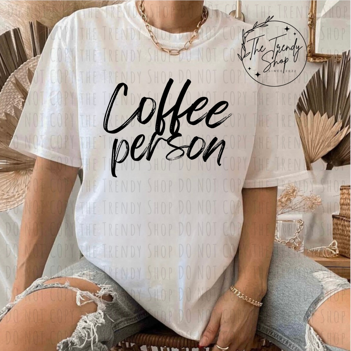 COFFEE PERSON TEE OR CREW