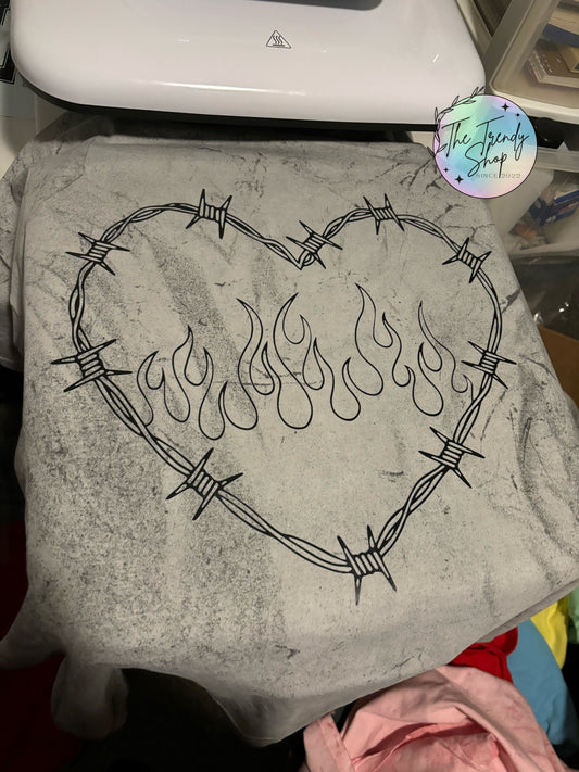 BARBWIRE HEART COMFORT COLOR TEE