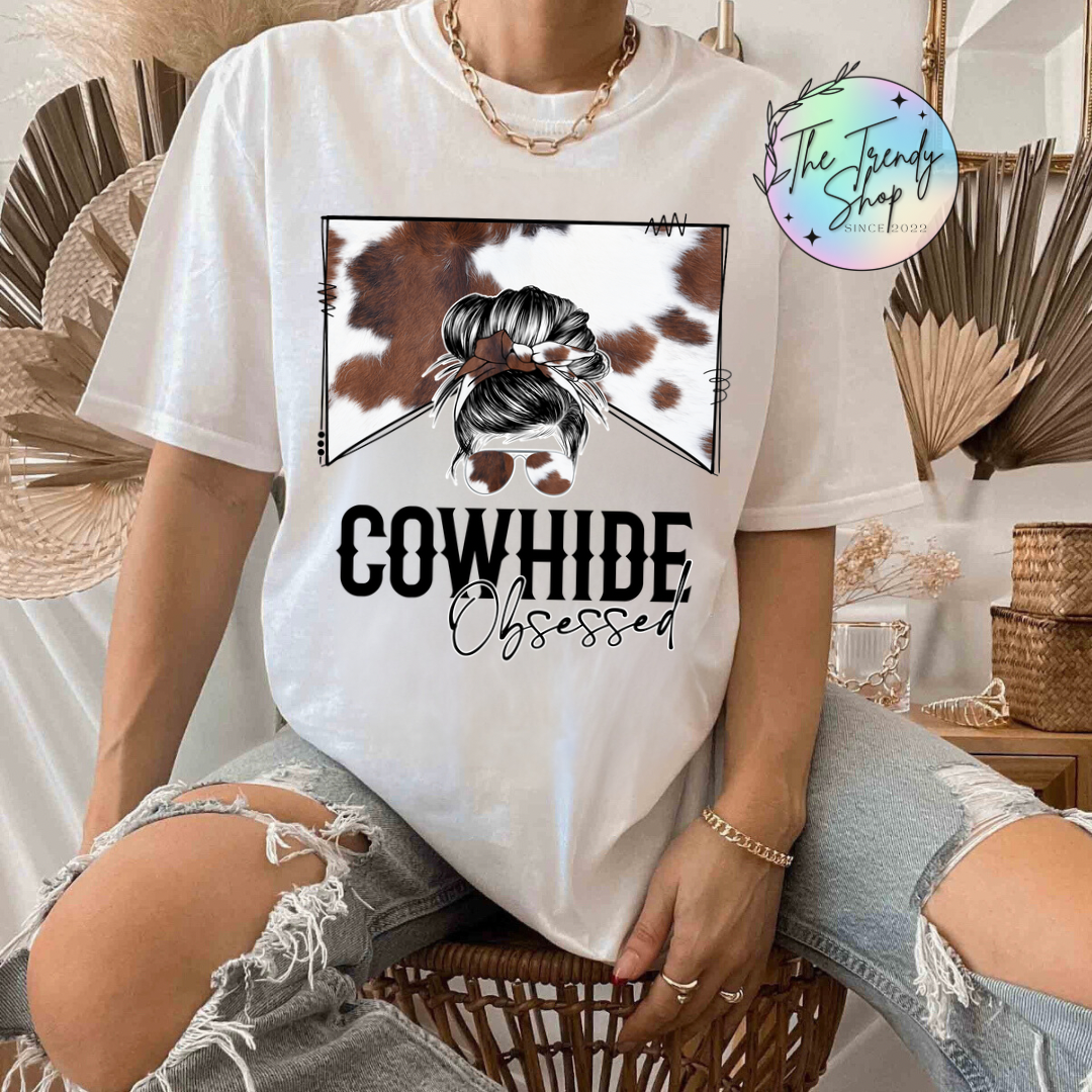 COWHIDE JUNKIE TEE OR CREW