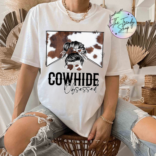 COWHIDE JUNKIE TEE OR CREW