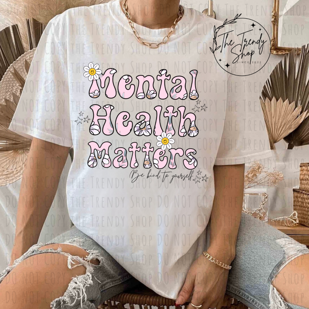 PRINTED MENTAL HEALTH MATTERS TEE OR CREW