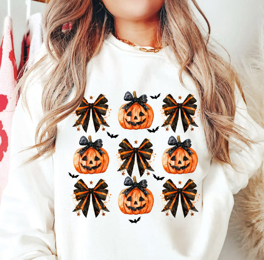 PUMPKINS & BOWS CREW OR TEE