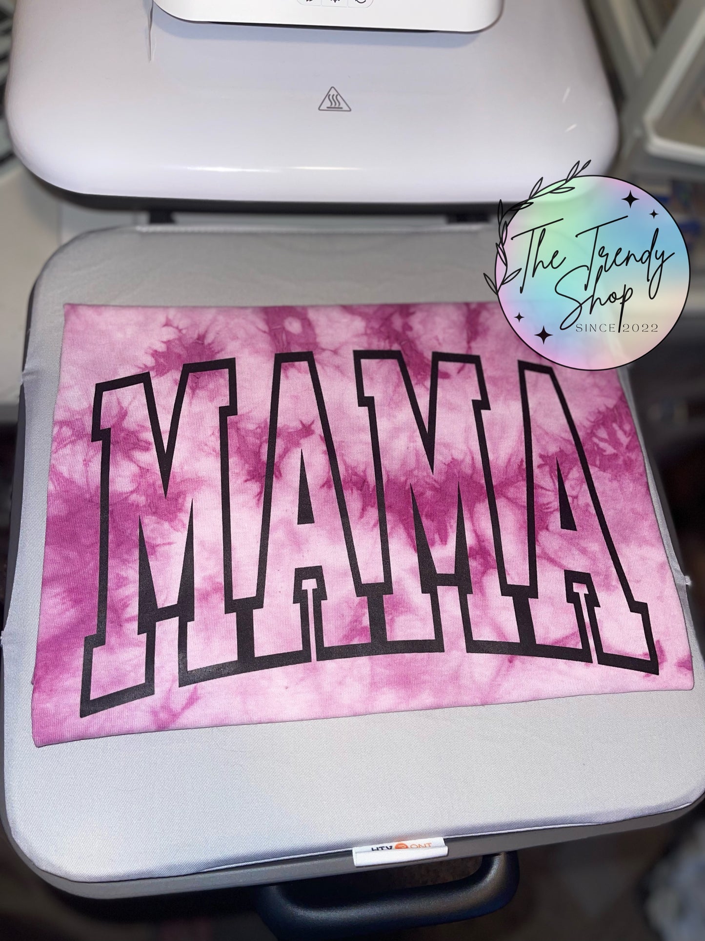 PURPLE TIE DYE MAMA TEE OR CREW