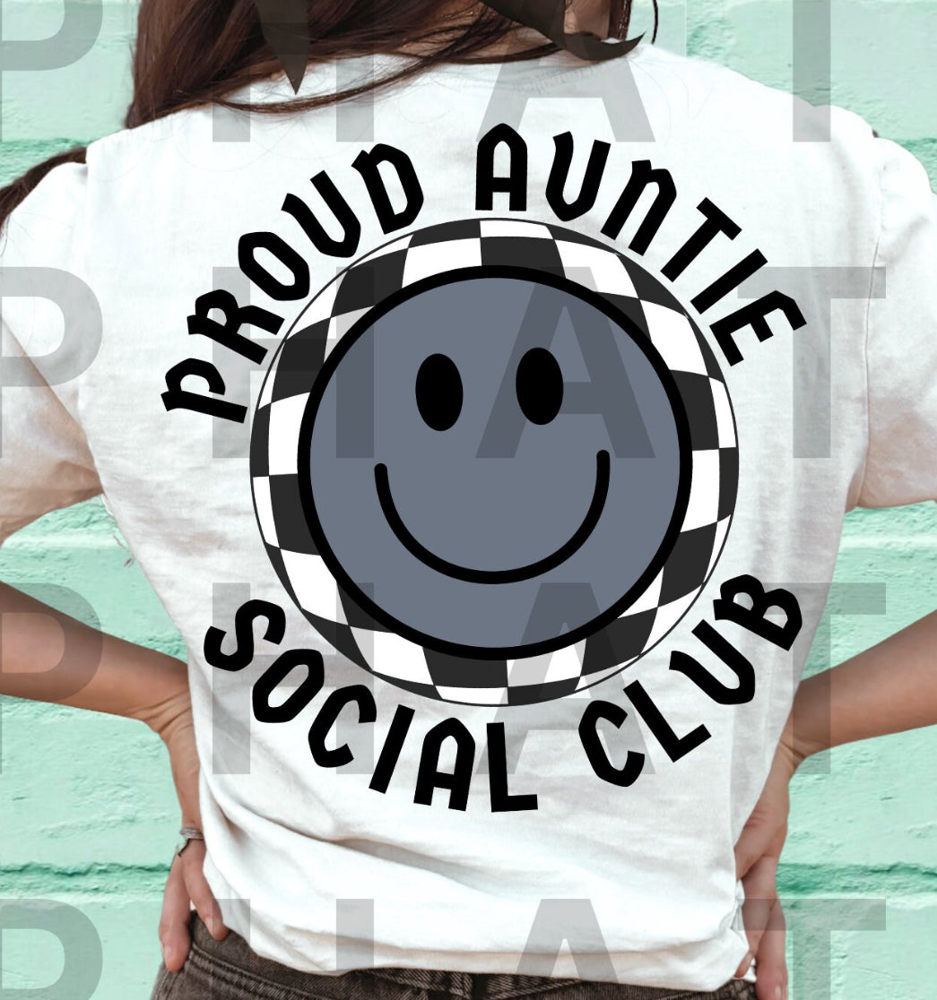 PROUD AUNTIE COMFORT COLOR PRINTED TEE