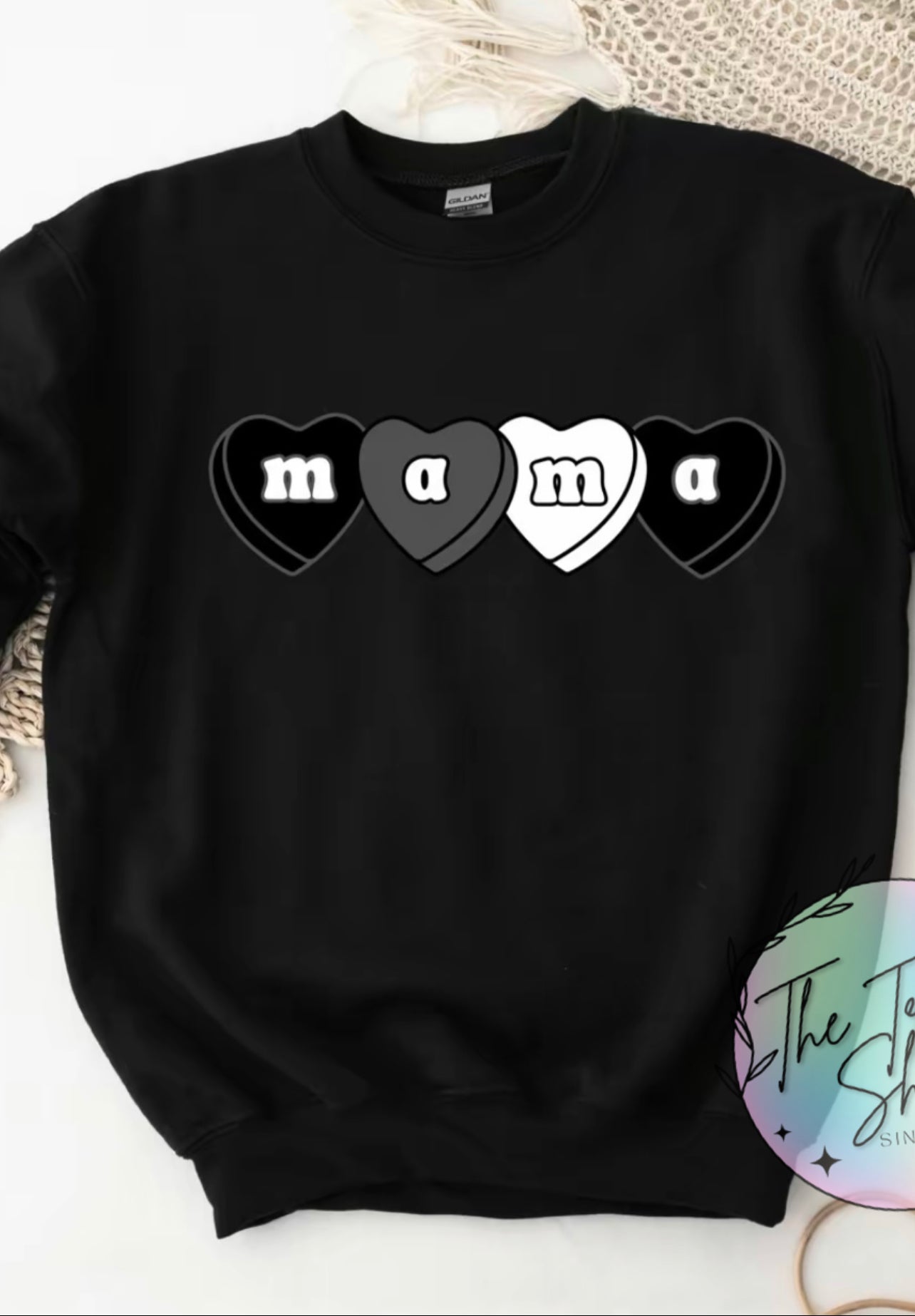 BLACK THEME MAMA TEE (logo printed on tee)