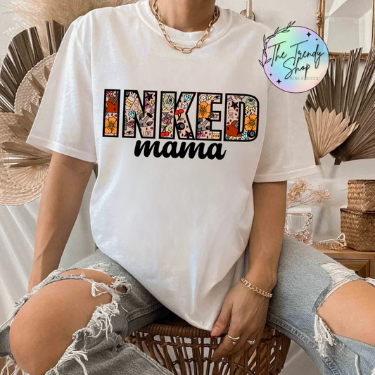 INKED MAMA COLOR TEE OR CREW