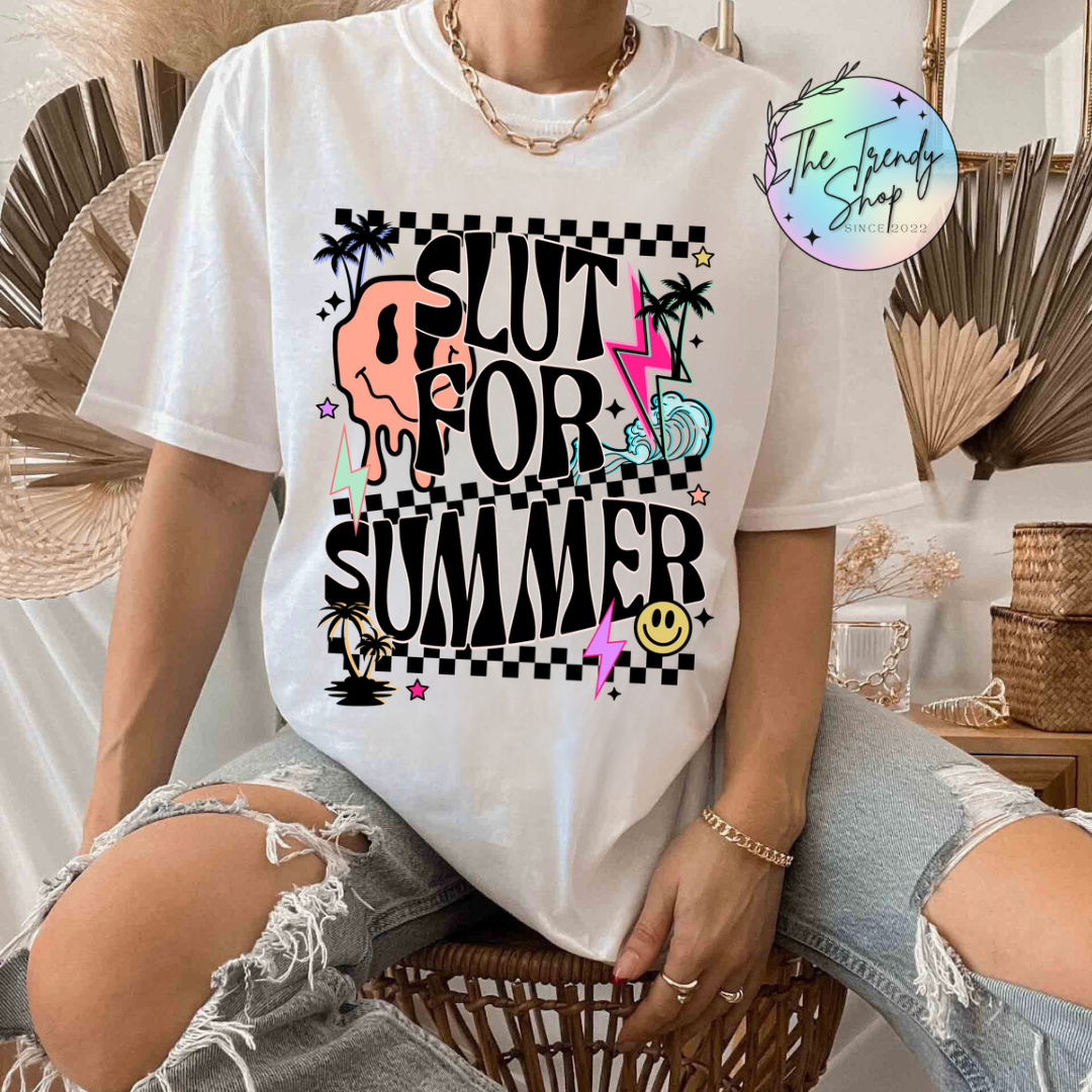 SLUT FOR SUMMER TEE OR CREW