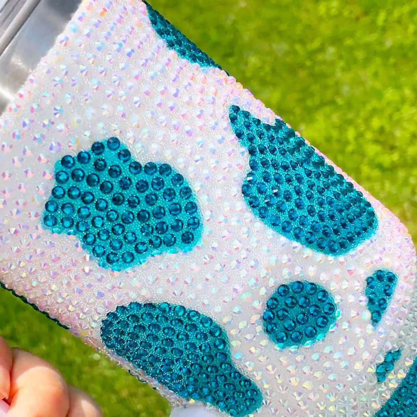 RHINESTONE COW DUPE CUP🧋✨